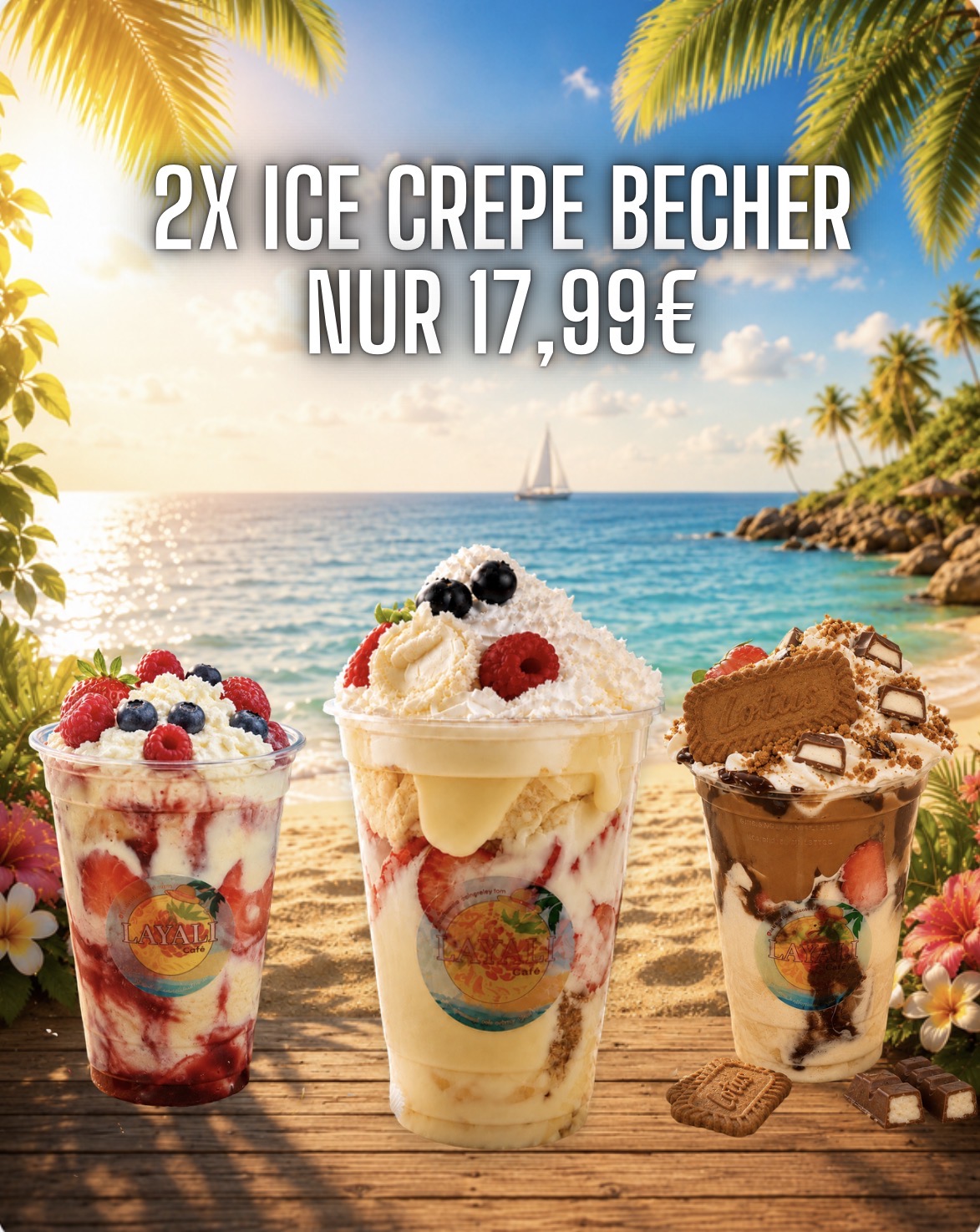 2x Ice Crepe Bechern =17,99€