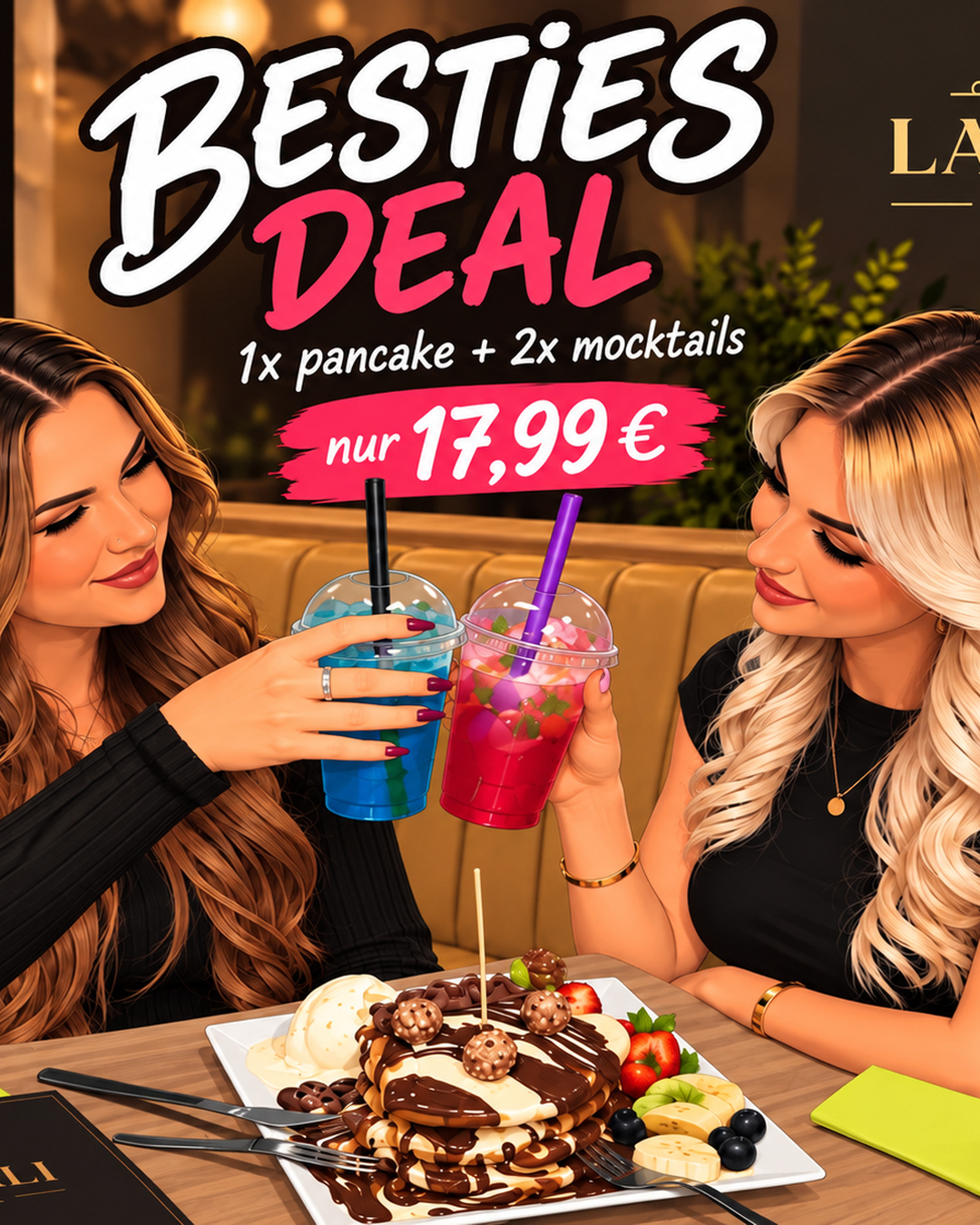 1xpancake+2x mocktails nur 17,99