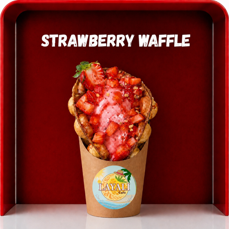 Erdbeer waffel