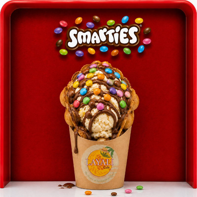 Smarties waffel