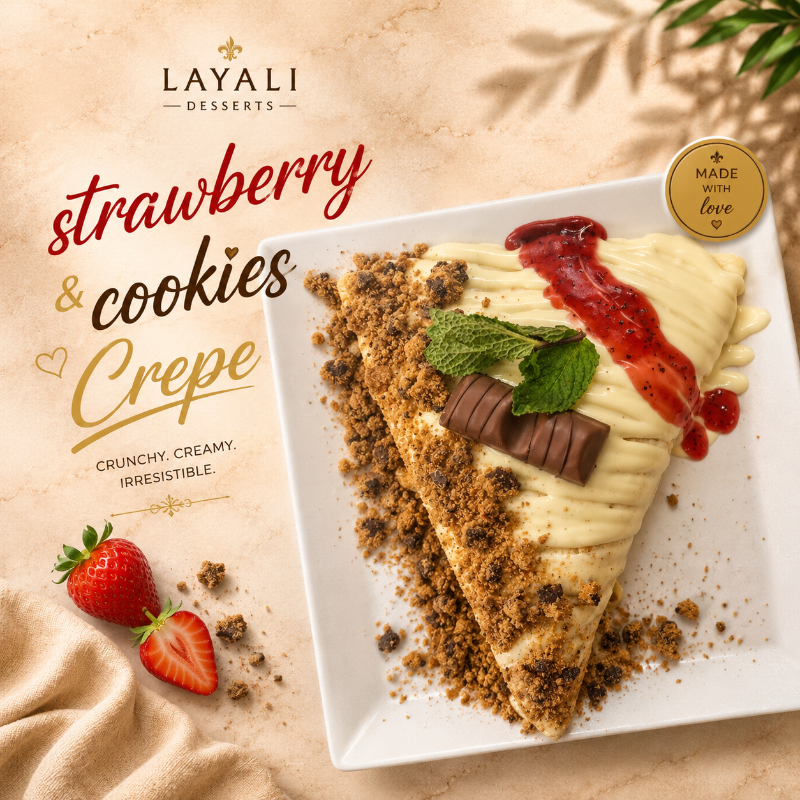 Strawberry&Cookies Crepe
